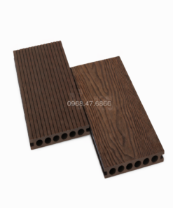 sàn gỗ nhựa ngoài trời 3d màu ghi sáng