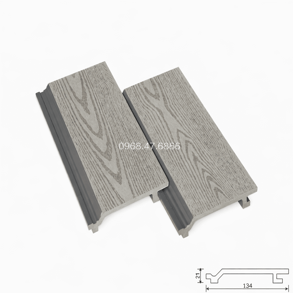 Tấm Ốp Một Sóng Vân 2D Màu ghi sáng