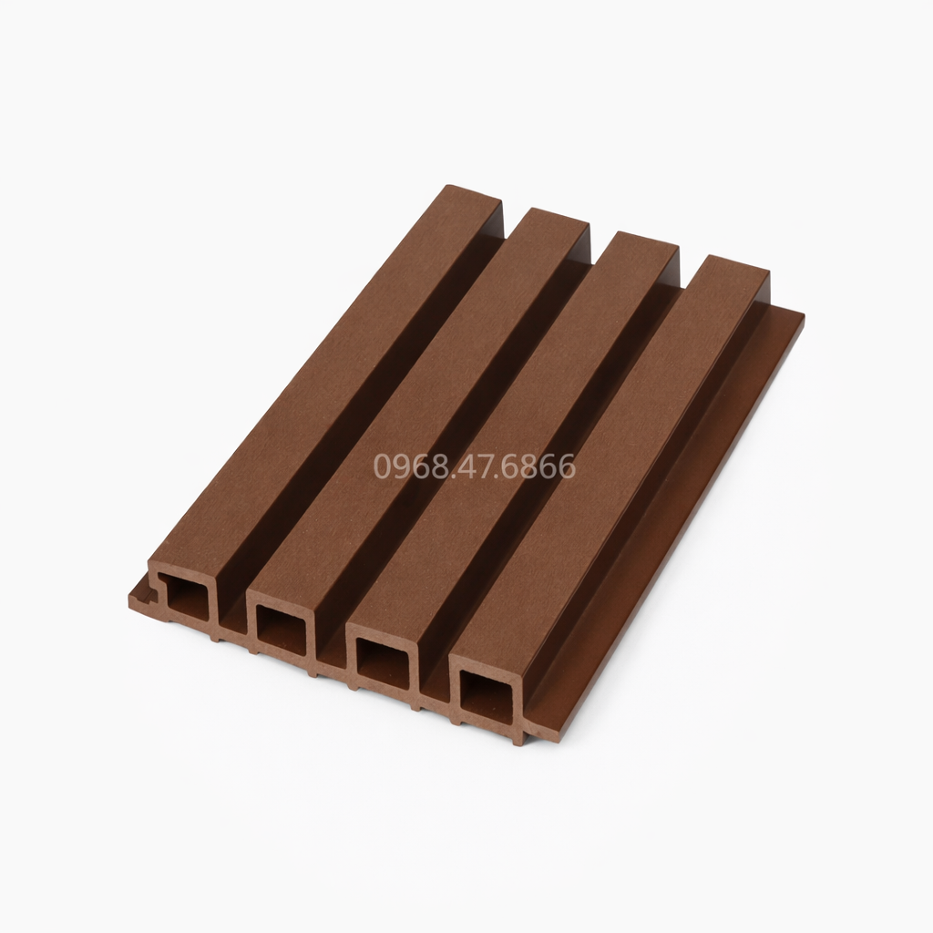 Tấm ốp lam sóng gỗ nhựa Bảo Châu Màu Cafe