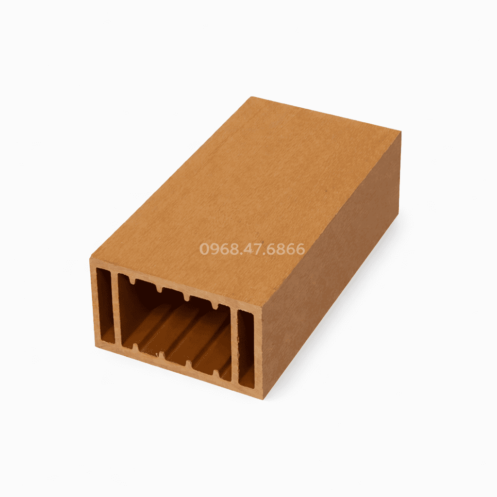 Thanh lam gỗ nhựa Bảo Châu 160L80 màu Teak
