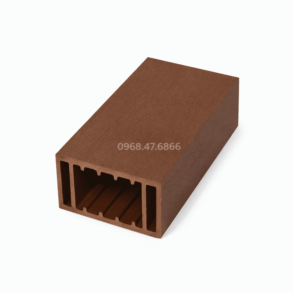 Thanh lam gỗ nhựa Bảo Châu 160L80 màu nâu đỏ