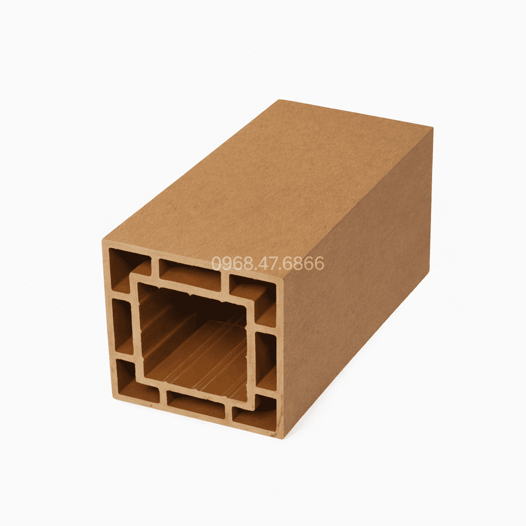 Trụ gỗ nhựa Bảo Châu BC150C150 Màu Teak
