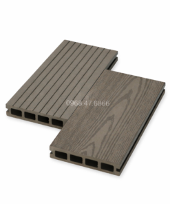 sàn gỗ nhựa ngoài trời 2d màu ghi đen