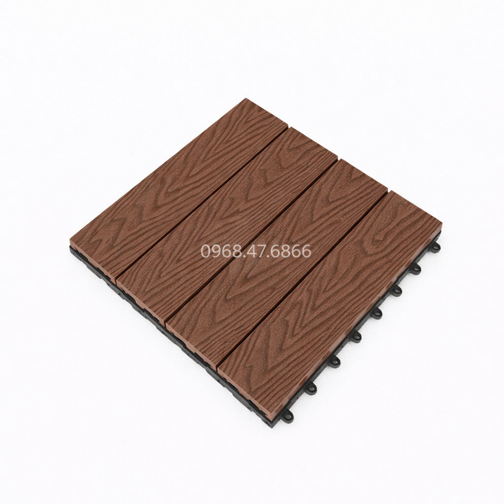 Vỉ gỗ ngoài trời màu 3D cafe