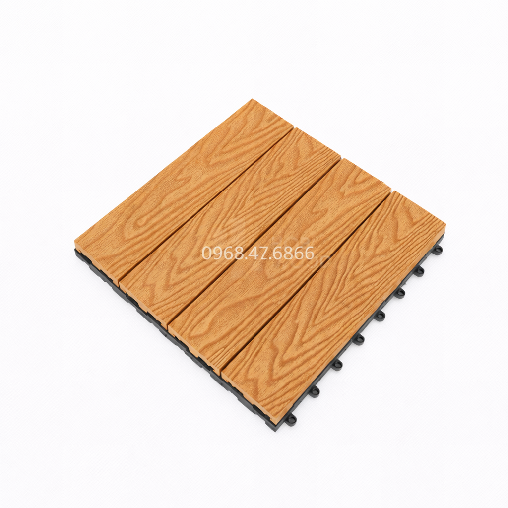 Vỉ gỗ ngoài trời màu 3D teak